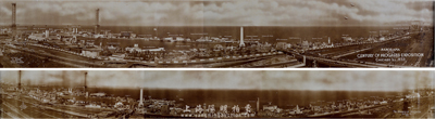 1933至1934年《Panorama of the Century of Progress Exposition Chicago lLL. 1933》(芝加哥世博会全景)和《The Century of Progress, Chicago ILL. 1934》(一个世纪的进步，即世博会全景)长卷式历史老照片共2张不同，当年均由H.科斯(H. Koss)拍摄并拥有版权，尺寸分别