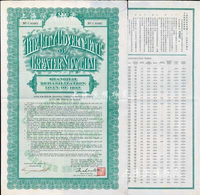 民国二十一年（1932年）上海市灾区复兴...