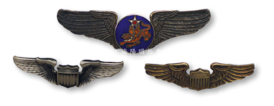 抗战时期“美国援华飞虎队”胸章共3枚不同，保存甚佳，敬请预览