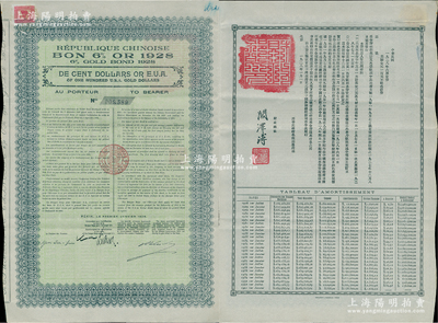 1928年中华民国政府对比利时“庚子赔款...