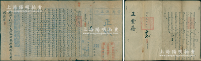 宣统三年闰六月（1911年）上海“钦加三品衔赏戴花翎、在任候选道调补青浦县正堂加七级记録五次蒋（即蒋清瑞）”之正状（即状纸）1份，事为“农民沈子香状告其媳周氏无出，故子另娶侧室，不料周氏兄弟纠人寻衅，周氏乘机捲财物逃匿，且其家人阴谋反噬，特求提究断”等情，其末端有知县批示，属清末官印之状纸，且盖正堂批准之“给代书张史直戳记”（即状师，相当于律师）；另附：青浦县正堂之饬文1件，限