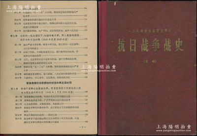 1962年中国人民解放军第二野战军战史编辑室编《一二九师暨晋冀鲁豫军区抗日战争战史》（草稿）1册，小16开厚333页，内有各种大型彩色配图，此书似乎并未正式发行，保存较佳，敬请预览