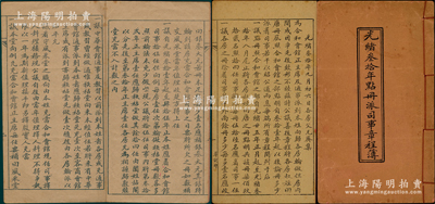 光绪叁拾年（1904年）金山大埠“合和会馆”《光绪叁拾年点册派司事章程簿》1册，事为风采堂当值合和会馆，该会馆向由各堂轮做正主席及通事，约定每任出资金额，并详列缘起、公议条规、各年司事堂号等情；此股份簿内容与众不同，值得细览和研究，保存甚佳，敬请预览